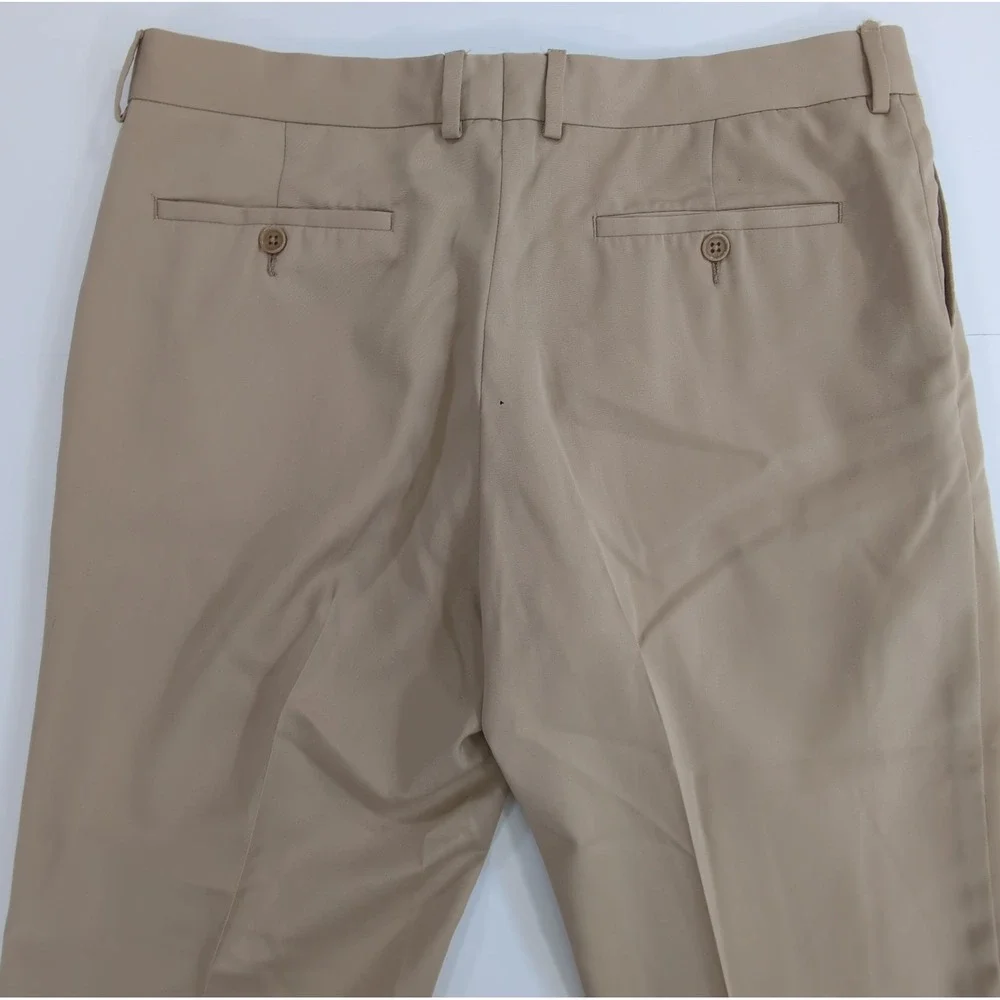 Vintage Polo Ralph Lauren Mens 38 Khaki Chinos Pants Made in Italy Cuffed Cotton